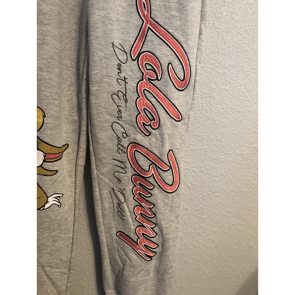 New Looney Tunes Lola Bunny Womens Sweatpants Gray XXS Jogger Lounge Sleepwear - Picture 5 of 9